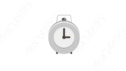 AE模板 01-alarm-clock-1闹钟钟表家用电器MG扁平卡通家电用具元素图标