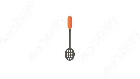 AE模板 10-kitchenware-2铲子厨房用具MG扁平卡通家电用具元素图标