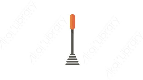 AE模板 12-kitchenware-4铲子厨房用具MG扁平卡通家电用具元素图标