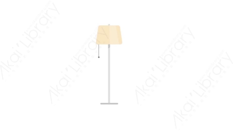 AE模板 33-lamp-3落地灯灯具MG扁平卡通家电用具元素图标