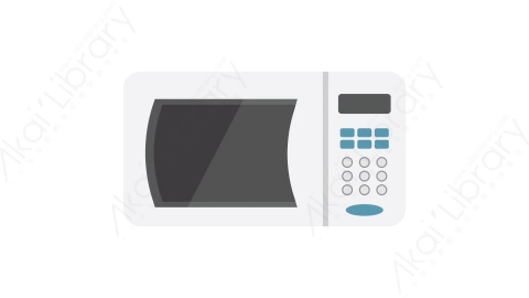 AE模板 40-microwave-2微波炉烤箱家用电器MG扁平卡通家电用具元素图标