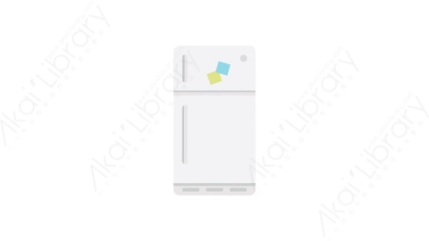 AE模板 46-refrigerator冰箱家用电器MG扁平卡通家电用具元素图标