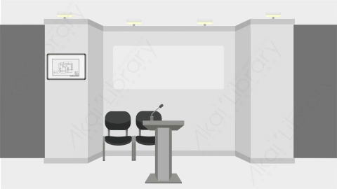 AE模板 03-conference-1会议室研讨会MG扁平卡通办公室场景背景
