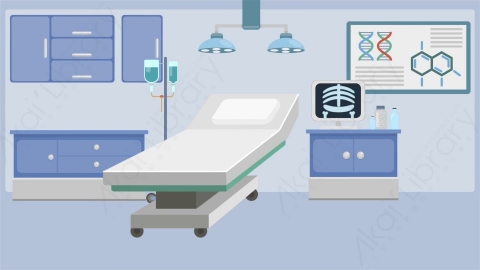 AE模板 08-hospital-1医院手术室病房MG扁平卡通工厂医院场景背景