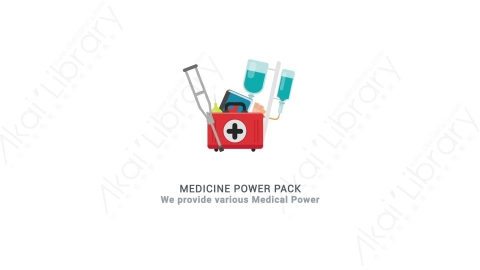 AE模板 05-medicine-power-pack医疗箱急救包拐杖吊瓶点滴MG扁平动画卡通图标场景