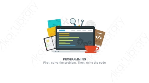 AE模板 25-programming编程代码MG扁平动画卡通图标场景