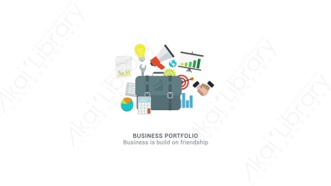 AE模板 33-business-portfolio业务组合MG扁平动画卡通图标场景