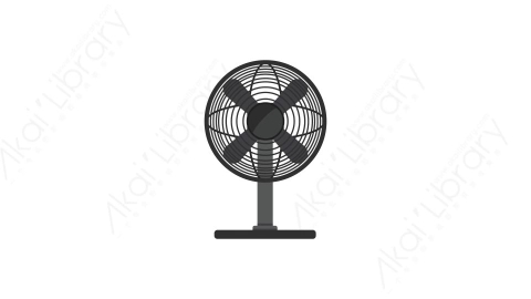 AE模板 14-fan-2电风扇MG扁平卡通科学科技电器元素图标