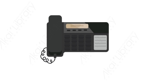 AE模板 25-phone-3电话座机MG扁平卡通科学科技电器元素图标