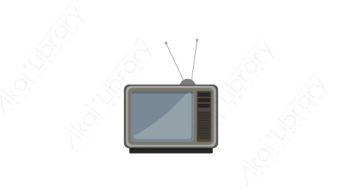 AE模板 39-tv-2老式电视机MG扁平卡通科学科技电器元素图标