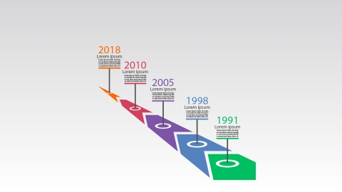 图片素材 扁平具有时间线样式的公司里程碑