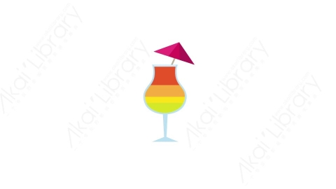 AE模板 09-cocktail鸡尾酒MG扁平卡通节日马戏团元素图标