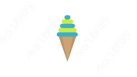 AE模板 102-ice-cream冰淇淋MG扁平卡通节日马戏团元素图标