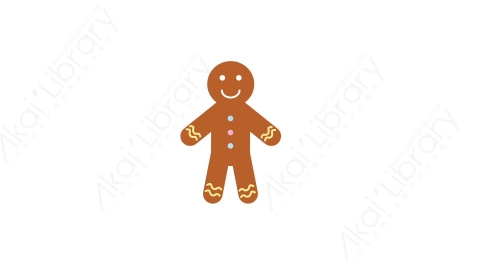 AE模板 26-gingerbiscuits生姜饼干MG扁平卡通节日马戏团元素图标