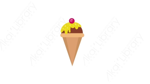 AE模板 36-ice-cream冰淇淋MG扁平卡通节日马戏团元素图标