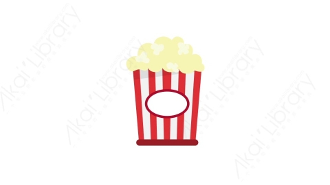AE模板 84-popcorn爆米花MG扁平卡通节日马戏团元素图标
