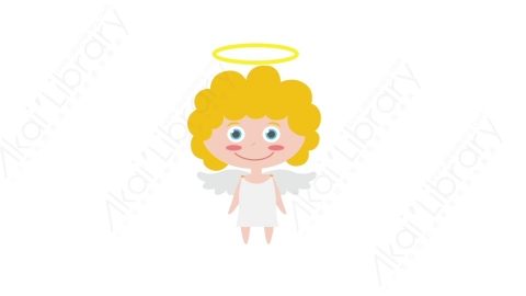 AE模板 27-angel-2天使MG扁平卡通手机电话元素图标