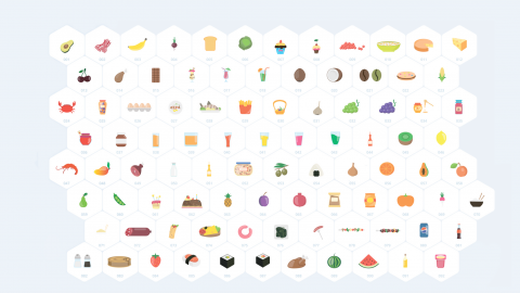 AE模板 MG扁平卡通食物蔬菜水果元素图标包-icons__food