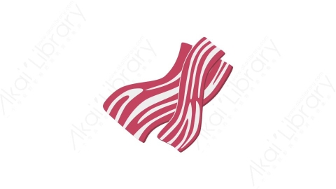 AE模板 02-bacon培根MG扁平卡通食物蔬菜水果元素图标