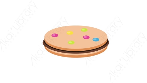 AE模板 22-cookie巧克力饼干MG扁平卡通食物蔬菜水果元素图标