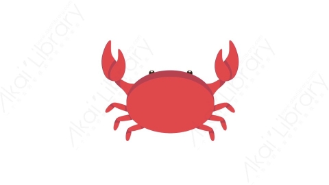 AE模板 24-crayfish螃蟹大闸蟹MG扁平卡通食物蔬菜水果元素图标