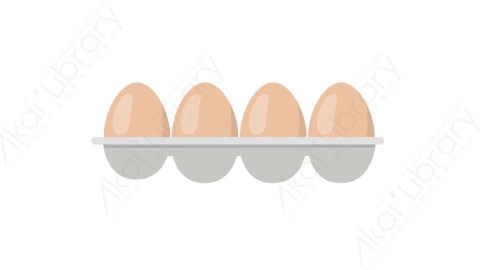 AE模板 26-eggs鸡蛋MG扁平卡通食物蔬菜水果元素图标