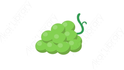 AE模板 32-grapes-1葡萄提子水果MG扁平卡通食物蔬菜水果元素图标
