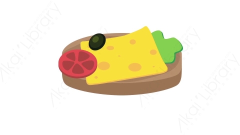 AE模板 74-sandwich-2三明治MG扁平卡通食物蔬菜水果元素图标