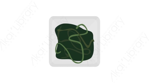 AE模板 77-seaweed海藻海带盘子蔬菜MG扁平卡通食物蔬菜水果元素图标