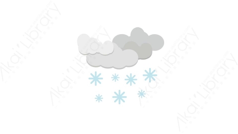 AE模板 06-storm-cloud-6乌云下雪MG扁平卡通天气元素图标