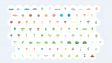 AE模板 03MG扁平卡通自然元素图标包-icons__nature
