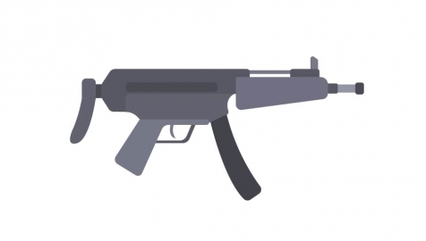 图片素材 扁平冲锋枪枪支装备军事武器-26