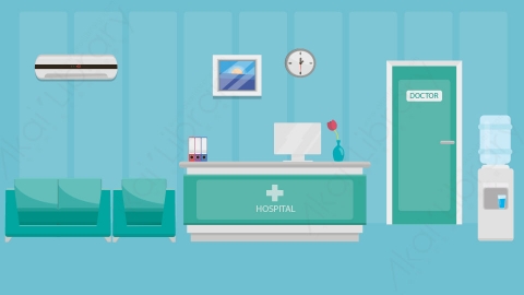 图片素材 05-hospital-1医院MG扁平卡通场景背景-附AE动态版