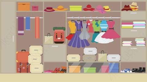 图片素材 10-dressing-room-1更衣室MG扁平卡通商店商场场景背景-附AE动态版