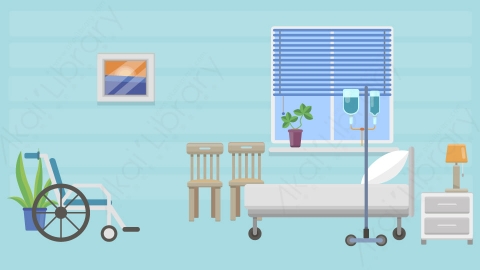 图片素材 09-hospital-2医院病房MG扁平卡通工厂医院场景背景-附AE动态版
