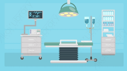 图片素材 10-hospital-3医院手术室病房MG扁平卡通工厂医院场景背景-附AE动态版