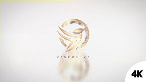 AE模板 企业明亮简约玻璃发光反射片头logo演绎开场视频