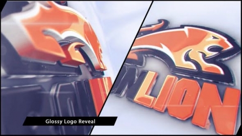 AE模板 3D企业简约发光明亮金属反射片头logo演绎开场视频