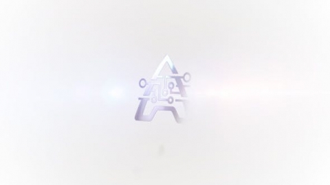 AE模板 企业简约明亮发光旋转飞入片头logo演绎开场视频