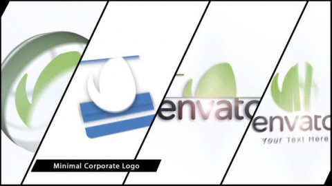 AE模板-简约透明logo显示酷炫简约多边形介绍翻页效果多种风格片头logo演绎开场视频