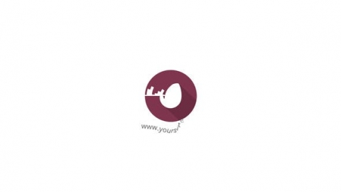 AE模板-平面圆形徽标平面简约圆形线条连接动画片头logo演绎开场视频