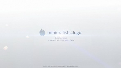 AE模板-企业口号形象标志简约明亮翻页效果片头logo演绎开场视频