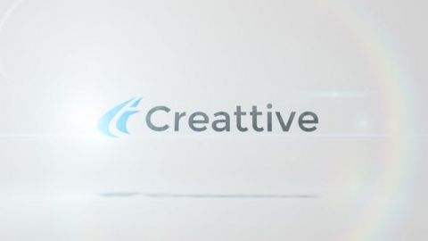 AE模板-清洁翻转徽标企业简约干净徽标飞入旋转汇聚片头logo演绎开场视频