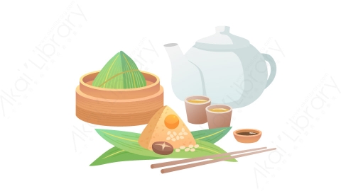 图片素材 扁平粽子端午节传统食物-3