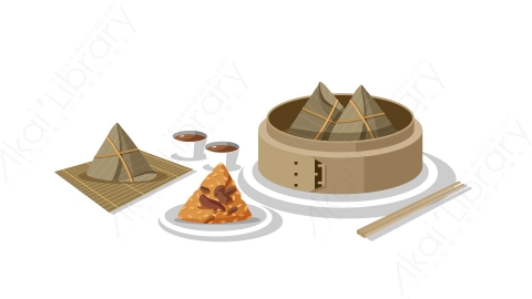 图片素材 扁平粽子端午节传统食物-6
