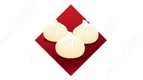 图片素材 扁平包子烧麦中餐食物-3