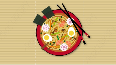 图片素材 扁平拉面日料食物-7