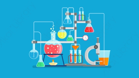 图片素材-扁平化学实验仪器