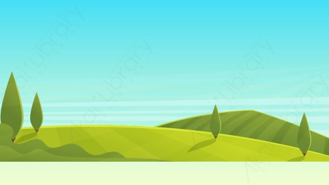 图片素材-扁平草原自然风景场景-23-3