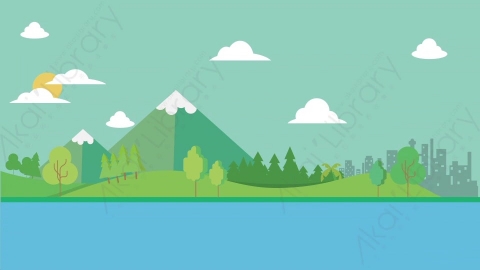 AE模板-Landscape乡村园林景观自然MG扁平卡通动画背景场景